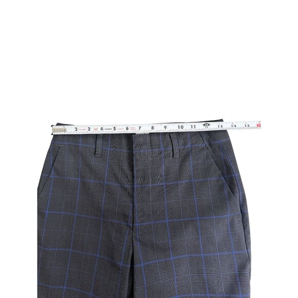 GAP Gray Blue Plaid high Rise Slim Taper Dress Pants Size 2 - Picture 6 of 9